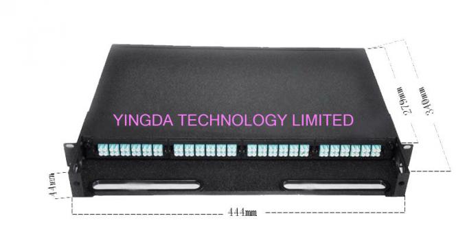 96 Cores 1U MPO Patch Panel / Enclosures 4 bays wide 24 LC ports3 MPO APC (x8) input SMF