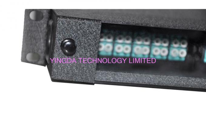 96 Cores 1U MPO Patch Panel / Enclosures 4 bays wide 24 LC ports3 MPO APC (x8) input SMF