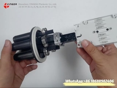 24 Cores Mini FTTH Dome Fiber Optic Splice Closure 1 Oval 3 Round Ports Heatshrink Seal