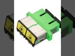 Metal Shutter Fiber Optic Adapter SC/APC Untuk SC/APC Simplex Duplex OS2 Mode Tunggal Dengan Flange