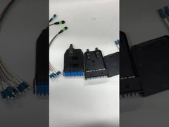 MTP MPO Kabel 12 Fiber Cassette dengan MPO Pria Wanita LC Konektor Untuk Patch Panel