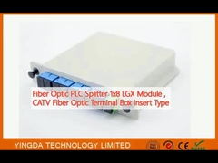 Fiber Optic PLC Splitter 1x8 LGX Modul, CATV Fiber Optic Terminal Box Insert Type