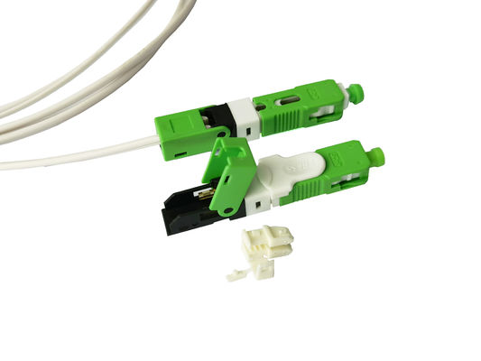 ESC250D SC APC Field Fast Assembly Mechanical Connector FTTH for Drop Cable 2*3mm Green