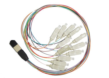Beli MPO APC Male To FC APC Fan Out Cable Single Mode 12 Fiber Untuk Aplikasi Kepadatan Tinggi pembuatan online
