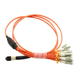 Beli LC Simplex MTP MPO Cable OS19 / 125UM 12 Fibers Bundle Cable Kemasan vakum pembuatan online