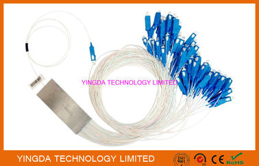 Beli SC / APC Pemisah Serat FTTH Tanpa Blok 1x16 PLC Splitter Mode Tunggal 900um LSZH pembuatan online