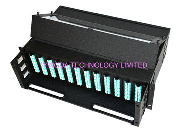 Beli 96 Cores 1U MPO Patch Panel Enclosure 4 Bays Wide 24 Port LC Modul Kaset MPO pembuatan online