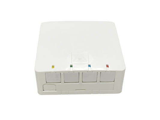 Beli 4 Ports Indoor Fiber Optic Termination Box DIN Rack Mounted OTB Dengan Penutup Tahan Debu pembuatan online