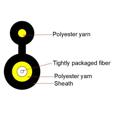 Beli FTTH FTTX Gambar 8 Drop Cable 1Core Mini Aerial Outdoor Fiber Optic Cable HDPE pembuatan online