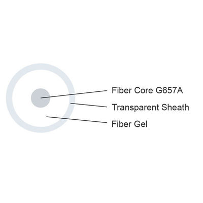 Beli Kabel Serat Optik Tak Terlihat FTTH G657 Kabel Dalam Ruangan Selubung Transparan 0.9 1.2mm PVC pembuatan online