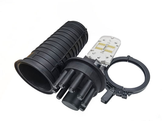 Beli 24-144 inti Pemanasan Kurangi Kubah Serat Optik Splice Penutupan 1 oval 8port IP68 untuk Pole Duct pembuatan online
