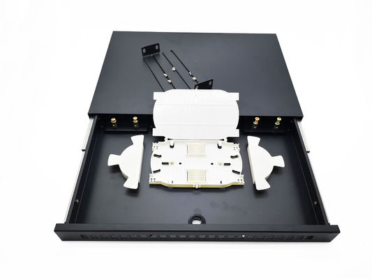Beli Sliding Drawer Type Fiber Optic Patch Panel 19 Inch Metal Material Untuk Cabling Terminal pembuatan online