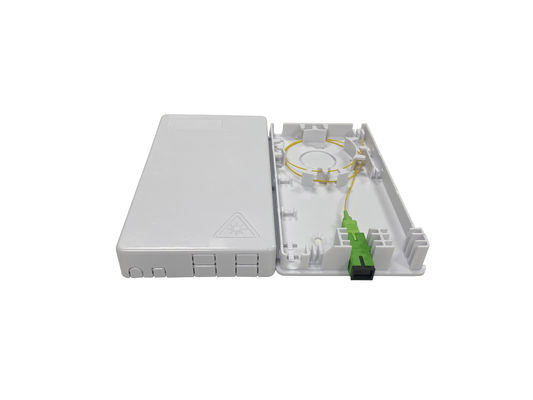 Beli 4 Port SC Fiber Optic Termination Box ABS Untuk Flat Drop Cable Mid Span Wall Outlet pembuatan online