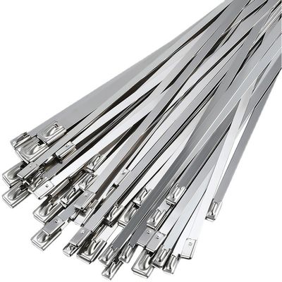 Beli Self Locking Stainless Steel Ball Tie Straps Untuk Telekomunikasi / Lampu Lalu Lintas / Monitor / Kabel Serat Optik pembuatan online