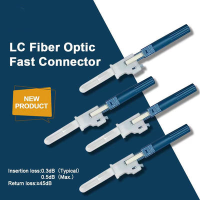 Beli LC Fast Connector Field Installable Connector SM 2*1.6mm Flat Drop Cable Biru pembuatan online