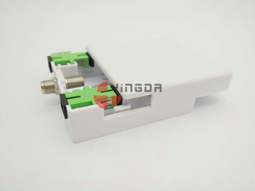 Beli 2 Port Socket Panel untuk SC Fiber Adapter Kotak Terminal Fiber Optic White ABS FTTH pembuatan online