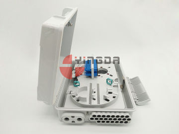 Beli 24 Port Fiber Access Terminal Box dengan adaptor SC / UPC Pigtails, 1 * 8 1 * 16 Splitter Distribution Box White pembuatan online