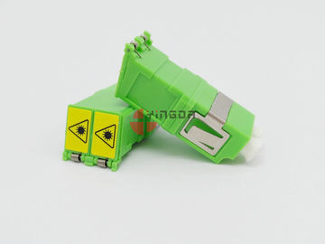 Beli Hijau LC / APC Duplex SM Fiber Optic Adapter Dengan Shutter, No Flange pembuatan online