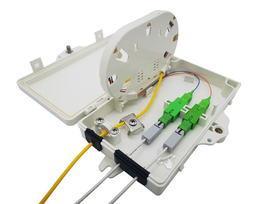 Beli Semua Mounting Cahaya abu-abu FTTH kotak serat optik Untuk 2pcs SC SX Atau LC DX Adapter pembuatan online