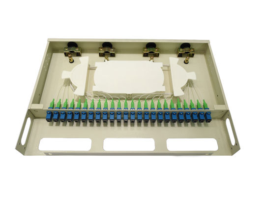 Beli 24 Port SC Single Mode Fiber Optic Patch Panel untuk Jaringan TTH FTTX FTTB ODN PON pembuatan online