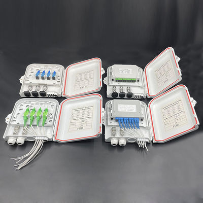 Beli Desain Tray Berputar FDB0208C Fiber Optic Termination Box dengan 8 adaptor SC dan fitur anti-UV dan tahan hujan pembuatan online