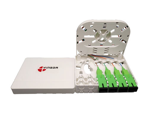 Beli Fiber Optic Termination Box 4Cores Dengan Ruang Besar Untuk Fusion Fiber Storage Dengan DIN Rail PTO pembuatan online