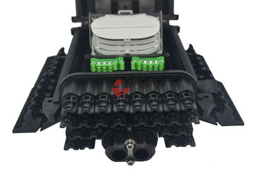 Beli 1 x 8 Kotak Serat Optik Splitter, 24 Port PP Fiber Optic Splitter Penutupan Hitam pembuatan online