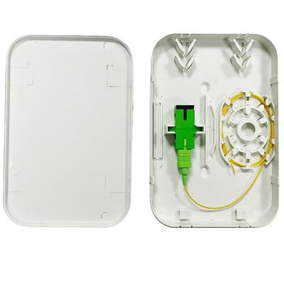 Beli Plastik 1 Core SC/APC Fiber Optic Outlet Socket Panel Wall Mount Fiber Optic Termination Box Rossette NAP pembuatan online