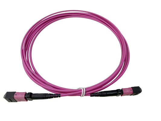 Beli 12core OM4 Fiber Optic MTP MPO Cable Patch Cord untuk Pusat Data Performa Jaringan Optimal pembuatan online