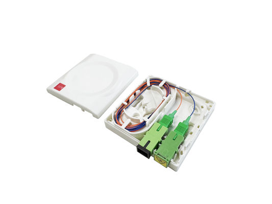 Beli Fiber Optic Termination Box 2Cores ABS Compact Size untuk pemasangan mudah Outlet dinding optik pembuatan online