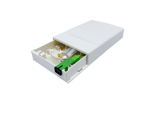 Beli 1 Core Optical Socket Termination Box ABS Fiber To The Home Wall Instalasi Dengan Adaptor SC pembuatan online