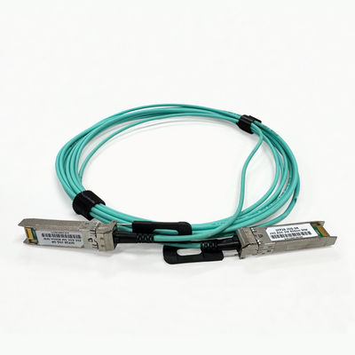 Beli Kabel AOC 25G SFP28 ke SFP28 5m transmisi, OM3 300 aqua 850nm dengan tarik hitam pembuatan online