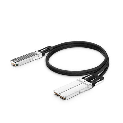 Beli 1M Kompatibel 800G OSFP Fined Top hingga 2 x 400G OSFP Flat Top Ethernet Passive Direct Attach Copper Breakout Cable pembuatan online