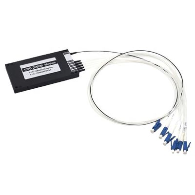 Beli Modul Kotak ABS Plastik Serat Tunggal LC/UPC 100GHz 1×5 DWDM Mux/Demux AWG 40 Saluran C-Band pembuatan online