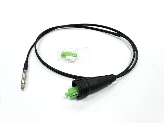 Beli Pushable Pre-connector SC/APC Metal Connector  Fiber Patch Cord Black For Through The Duct And Wall FTTH pembuatan online