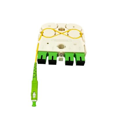 Beli New FTTH Fiber Optic 1x4 SC APC Mini Cassette Direct Input Exclusive Design LGX PLC Splitter for Russia pembuatan online