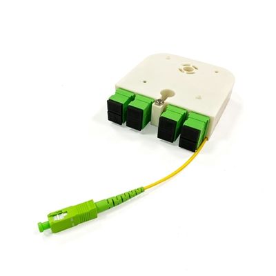 Beli Harga Produksi FTTH 1x8 SC/APC Mini Cassette Fiber Optic PLC Splitter Panjang gelombang 1260-1650nm untuk solusi jaringan Custom pembuatan online