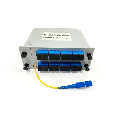 Beli Fiber optic PLC splitter modular 1:16 1 to 16 SC/UPC  Cassette Card  with 2.0mm 1m Yellow Pigtail pembuatan online