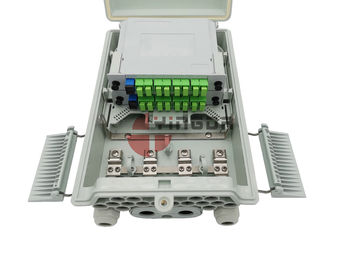 Beli NAP FDB Fiber Optic Splitter Box 16 Ports Dinding / Tiang Gunung Warna Abu-abu Guntur Bukti pembuatan online