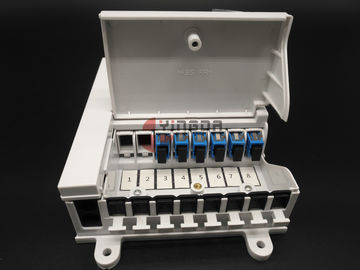 Beli Putih FTTH Fiber Optic Termination Box Splitter Mini Mid Span 6 Core Pemasangan di Dinding pembuatan online