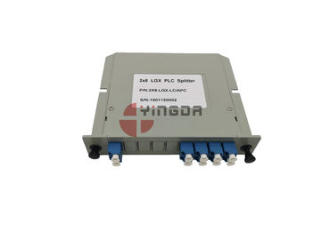 Beli 8 Port Plastik Fiber Optic PLC Splitter LGX Modul Kaset ABS SC LC Connector pembuatan online