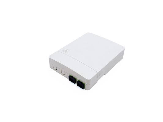 Beli 2SC Port Fiber Optic Termination FTB86M Box untuk FTTH PON Plastic Optical Rosette Caja Terminal pembuatan online