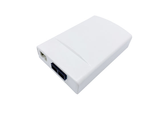 Beli 2 Inti Mini FTTH Outlet Dinding Distribusi Serat Optik Pelat Depan Plastik ABS Putih pembuatan online