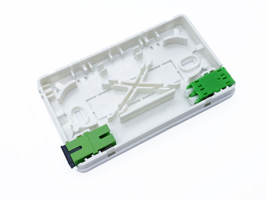 Beli Putih 2SC Mini Roseta Fiber Termination Box 2 Port Wall Mounted ABS + PC Alloy OTB ODB pembuatan online