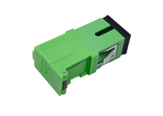 Beli Adaptor Konektor Serat Rana Samping SC Tanpa Laser Penjepit Logam Hijau Flange pembuatan online