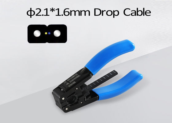 Beli Mini 2.1X 16 Mm FTTH Drop Cable Stripper 1 Core 2 Core Bahan Baja Karbon pembuatan online
