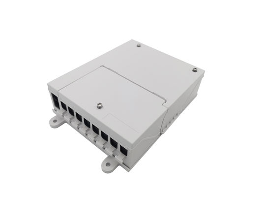 Beli IP54 Fiber Optic Splitter Termination Box 1X8 PLC Coupler SC Auto Shutter Adapter ABS Putih pembuatan online