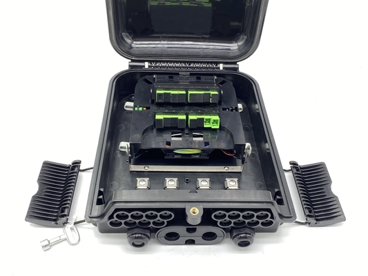 Beli China Pabrik Pemasok 16 Pelabuhan FTTH Fiber Splitter Distribution Box Walll Mount Outdoor IP65 Hitam pembuatan online