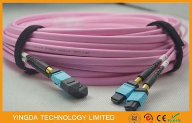 Beli Pusat Data Multi Mode MTP MPO Cable Om4 Flat, Kabel Fiber Optic Patch pembuatan online