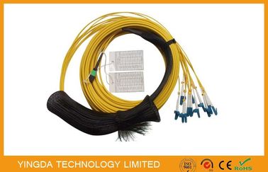 Beli Kabel MS MTP MPO Tahan Air, 12 Kabel Fiber Optik Core Dengan Plug Mata Menarik pembuatan online